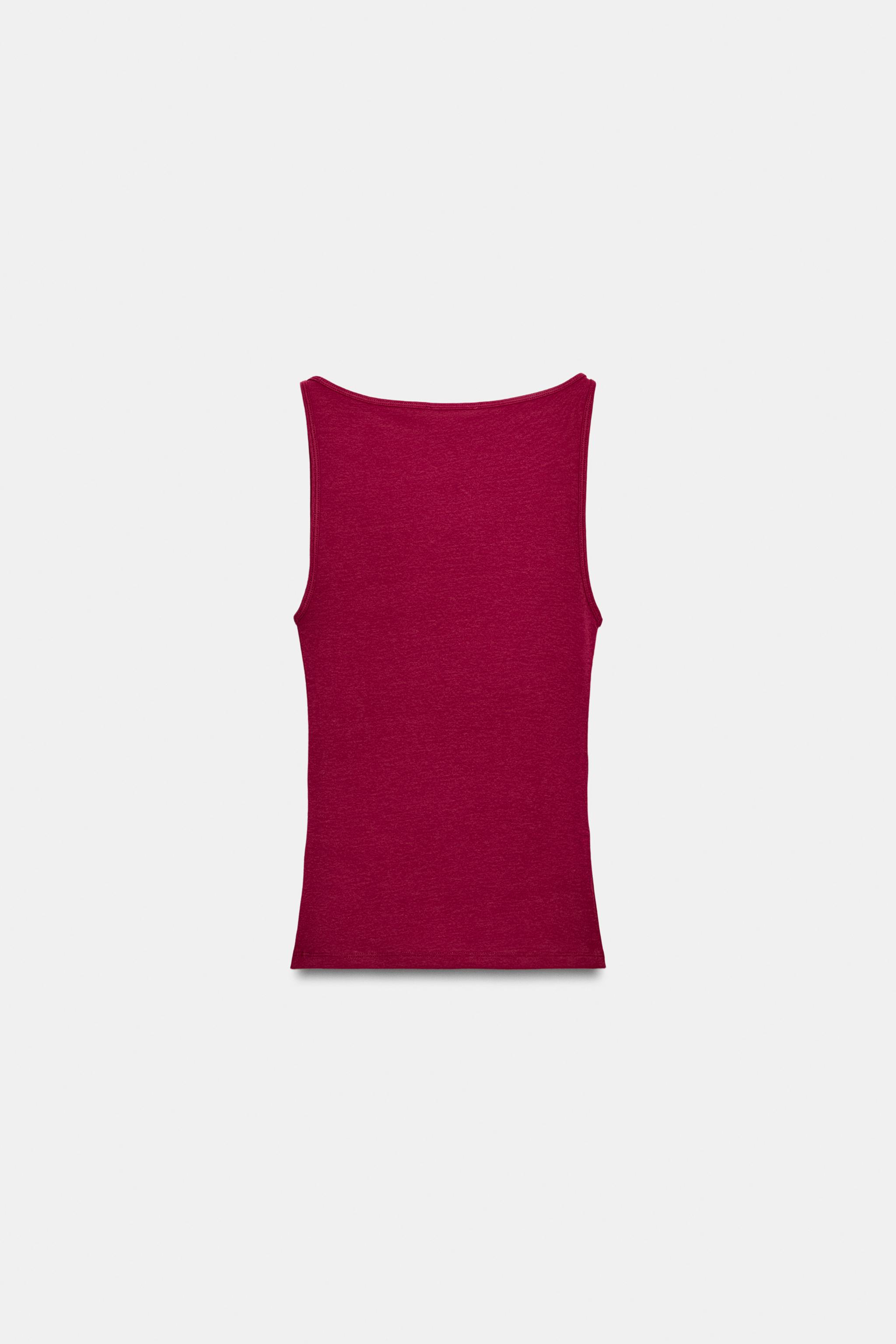 MINIMAL SLEEVELESS T-SHIRT